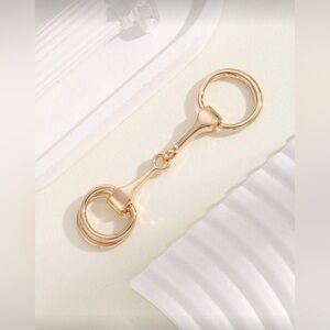 Horse Bit Gold-Tone Scarf Ring